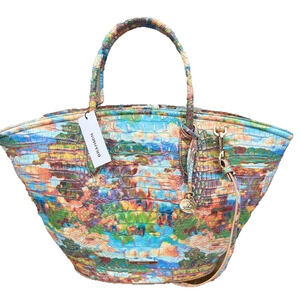 Brahmin Mira Bucket Bag Colorado Melbourne Leather Crocodile Handbag B000515